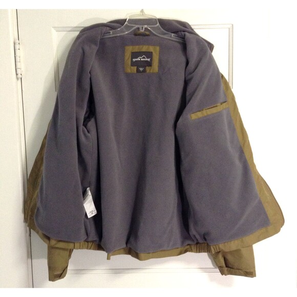 Eddie Bauer Chore Jacket Men L Tan Fleece Lined Insulated Barn Work Outdoor Warm - Picture 7 of 13